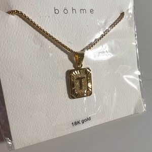 Jaxon "T" Initial Pendant Necklace